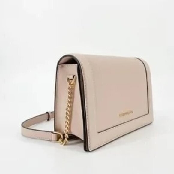 MICHAEL KORS JET SET SAFFIANO LEATHER CROSSBODY BAG‎ SOFT PINK NWT - Picture 3 of 6